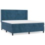 Box spring bed with dark blue velvet mattress 180x200 cm by vidaXL, Beds and slatted bases - Ref: Foro24-3132577, Price: 624,...