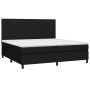 Cama box spring colchón y luces LED tela negro 200x200 cm de vidaXL, Camas y somieres - Ref: Foro24-3134743, Precio: 652,52 €...