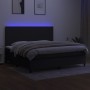 Cama box spring colchón y luces LED tela negro 200x200 cm de vidaXL, Camas y somieres - Ref: Foro24-3134743, Precio: 652,52 €...