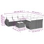 Set de muebles de jardín 9 pzas y cojines ratán sintético gris