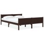 Estructura cama sin colchón madera pino marrón oscuro 120x200cm
