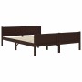 Estructura cama sin colchón madera pino marrón oscuro 120x200cm
