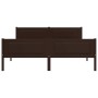 Estructura cama sin colchón madera pino marrón oscuro 120x200cm