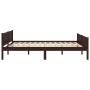 Estructura cama sin colchón madera pino marrón oscuro 120x200cm