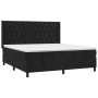 Box spring bed with black velvet mattress 160x200 cm by vidaXL, Beds and slatted bases - Ref: Foro24-3132869, Price: 593,15 €...