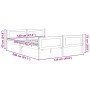 Estructura de cama sin colchón madera de pino gris 120x200 cm