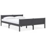 Estructura de cama sin colchón madera de pino gris 140x200 cm
