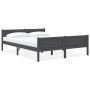 Estructura de cama sin colchón madera de pino gris 160x200 cm