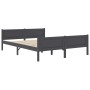 Estructura de cama sin colchón madera de pino gris 160x200 cm