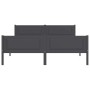 Estructura de cama sin colchón madera de pino gris 160x200 cm