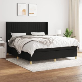 Boxspringbett mit schwarzer Stoffmatratze 180x200 cm von vidaXL, Betten und Lattenroste - Ref: Foro24-3132171, Preis: 647,40 ...
