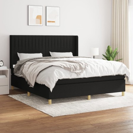 Boxspringbett mit schwarzer Stoffmatratze 180x200 cm von vidaXL, Betten und Lattenroste - Ref: Foro24-3132171, Preis: 648,08 ...