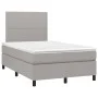 Box spring bed with fabric mattress and light gray LED 120x200 cm by vidaXL, Beds and slatted bases - Ref: Foro24-3134781, Pr...