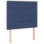 Box spring bed with mattress and LED blue fabric 120x200 cm by vidaXL, Beds and slatted bases - Ref: Foro24-3134867, Price: 4...