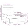 Box spring bed with mattress and LED blue fabric 120x200 cm by vidaXL, Beds and slatted bases - Ref: Foro24-3134867, Price: 4...
