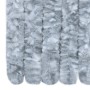 Cortina mosquitera de chenilla blanca y gris 90x200 cm