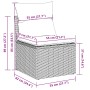 Set de sofás de jardín 4 pzas y cojines ratán sintético gris