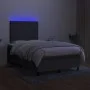 Box spring bed with mattress and LED dark gray fabric 120x200 cm by vidaXL, Beds and slatted bases - Ref: Foro24-3134702, Pri...