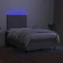Box spring bed with fabric mattress and light gray LED 120x200 cm by vidaXL, Beds and slatted bases - Ref: Foro24-3134701, Pr...