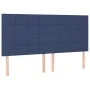 Box spring bed mattress and LED lights blue fabric 200x200 cm by vidaXL, Beds and slatted bases - Ref: Foro24-3134907, Price:...