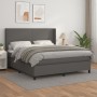 Boxspringbett mit grauer Kunstledermatratze 180x200 cm von vidaXL, Betten und Lattenroste - Ref: Foro24-3132397, Preis: 625,2...