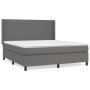 Boxspringbett mit grauer Kunstledermatratze 180x200 cm von vidaXL, Betten und Lattenroste - Ref: Foro24-3132397, Preis: 625,2...