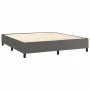 Box spring bed with gray synthetic leather mattress 180x200 cm by vidaXL, Beds and slatted bases - Ref: Foro24-3132397, Price...