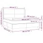 Box spring bed with gray synthetic leather mattress 180x200 cm by vidaXL, Beds and slatted bases - Ref: Foro24-3132397, Price...