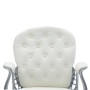 Silla de oficina giratoria de cuero sintético blanco