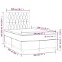 Box spring bed with mattress and LED taupe gray fabric 120x200 cm by vidaXL, Beds and slatted bases - Ref: Foro24-3135105, Pr...