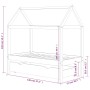 Estructura de cama infantil con cajón madera de pino 70x140 cm