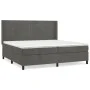 Box spring bed with dark gray velvet mattress 200x200 cm by vidaXL, Beds and slatted bases - Ref: Foro24-3132640, Price: 598,...
