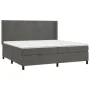 Box spring bed with dark gray velvet mattress 200x200 cm by vidaXL, Beds and slatted bases - Ref: Foro24-3132640, Price: 598,...