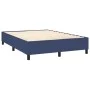 Box spring bed mattress and LED lights blue fabric 140x200 cm by vidaXL, Beds and slatted bases - Ref: Foro24-3134803, Price:...