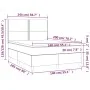 Box spring bed mattress and LED lights blue fabric 140x200 cm by vidaXL, Beds and slatted bases - Ref: Foro24-3134803, Price:...