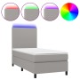 Cama box spring colchón y luces LED tela gris claro 90x190 cm de vidaXL, Camas y somieres - Ref: Foro24-3134677, Precio: 320,...
