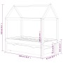 Estructura cama infantil con cajón madera pino maciza 80x160 cm