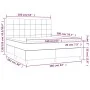 Box spring bed mattress and LED lights black fabric 160x200 cm by vidaXL, Beds and slatted bases - Ref: Foro24-3134887, Price...