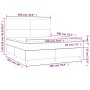 Boxspringbettmatratze und LED-Leuchten dunkelgrauer Stoff 180x200 cm von vidaXL, Betten und Lattenroste - Ref: Foro24-3134734...