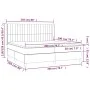 Box spring bed with black velvet mattress 200x200 cm by vidaXL, Beds and slatted bases - Ref: Foro24-3132821, Price: 641,34 €...