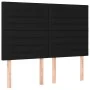 Boxspringbettmatratze und LED-Leuchten aus schwarzem Stoff 140x190 cm von vidaXL, Betten und Lattenroste - Ref: Foro24-313495...