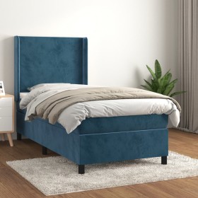 Boxspringbett mit dunkelblauer Samtmatratze 80x200 cm von vidaXL, Betten und Lattenroste - Ref: Foro24-3132529, Preis: 299,83...