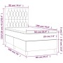 Box spring bed mattress and LED lights black fabric 90x190 cm by vidaXL, Beds and slatted bases - Ref: Foro24-3135079, Price:...