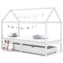 Estructura de cama infantil cajones madera pino blanco 90x200cm