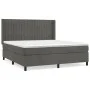 Box spring bed with dark gray velvet mattress 180x200 cm by vidaXL, Beds and slatted bases - Ref: Foro24-3132814, Price: 578,...