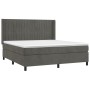 Box spring bed with dark gray velvet mattress 180x200 cm by vidaXL, Beds and slatted bases - Ref: Foro24-3132814, Price: 593,...