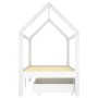 Estructura de cama infantil cajones madera pino blanco 90x200cm