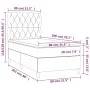 Box spring bed mattress and LED lights dark gray fabric 80x200 cm by vidaXL, Beds and slatted bases - Ref: Foro24-3135070, Pr...