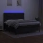 Box spring bed mattress and LED lights black fabric 180x200 cm by vidaXL, Beds and slatted bases - Ref: Foro24-3135135, Price...