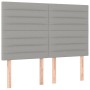 Box spring bed mattress and LED lights light gray fabric 140x190 cm by vidaXL, Beds and slatted bases - Ref: Foro24-3134949, ...